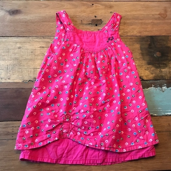 Mexx Dress sleeveless Floral Print Baby Size 12m Pink - Picture 1 of 4